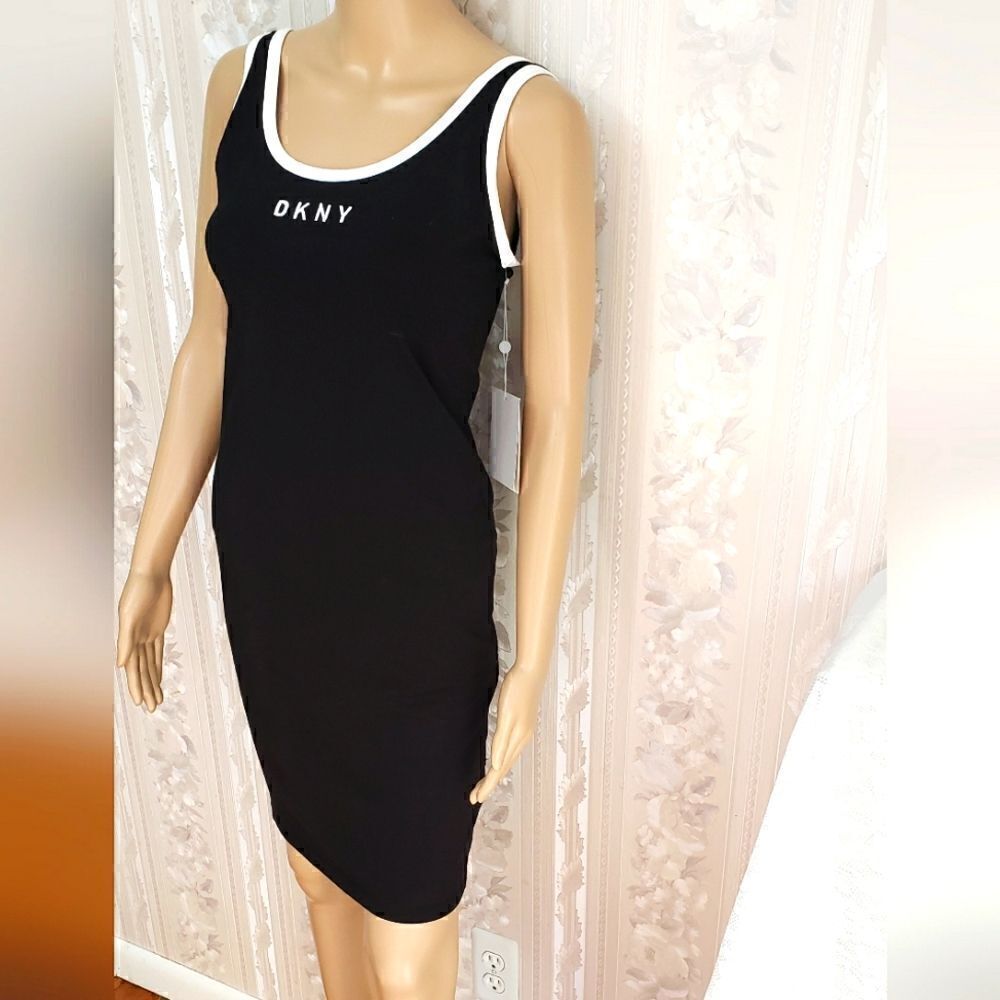 DKNY Sport Logo Tank Fitted Dress, Size XS,NWT